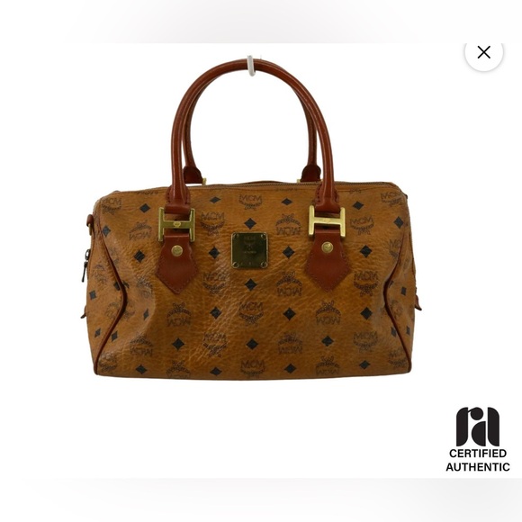 MCM Visetos Boston Bag - Picture 1 of 7
